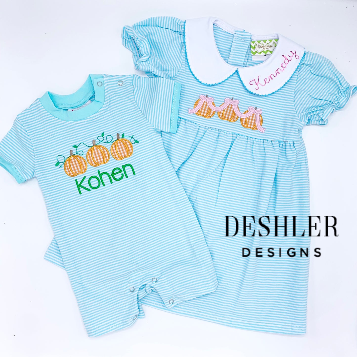 Pumpkin with Bows Trio Dress