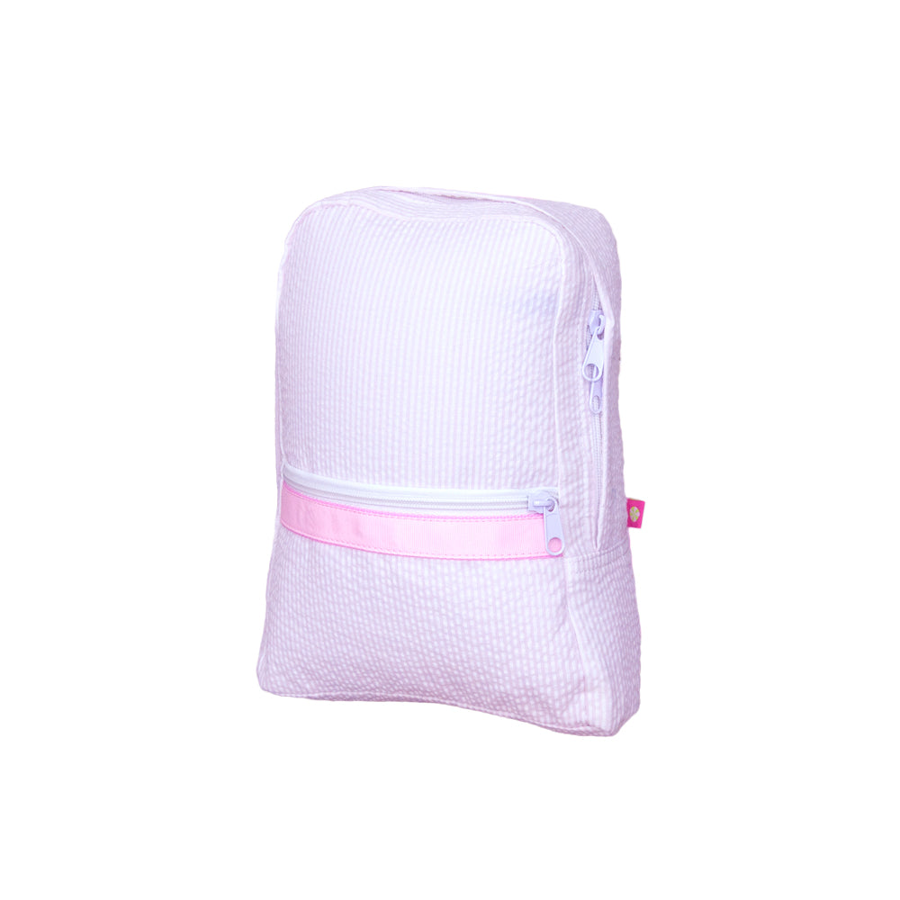 Pink Seersucker Monogram Preschool Backpack ~ Monogram Toddler Backpack