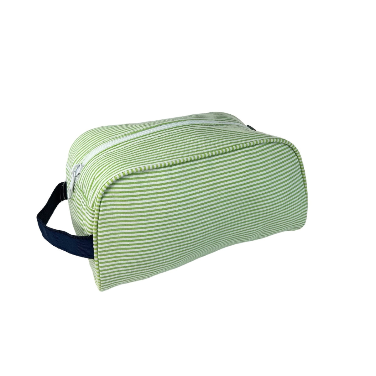 Grasshopper Traveler - Green Seersucker with Navy Details