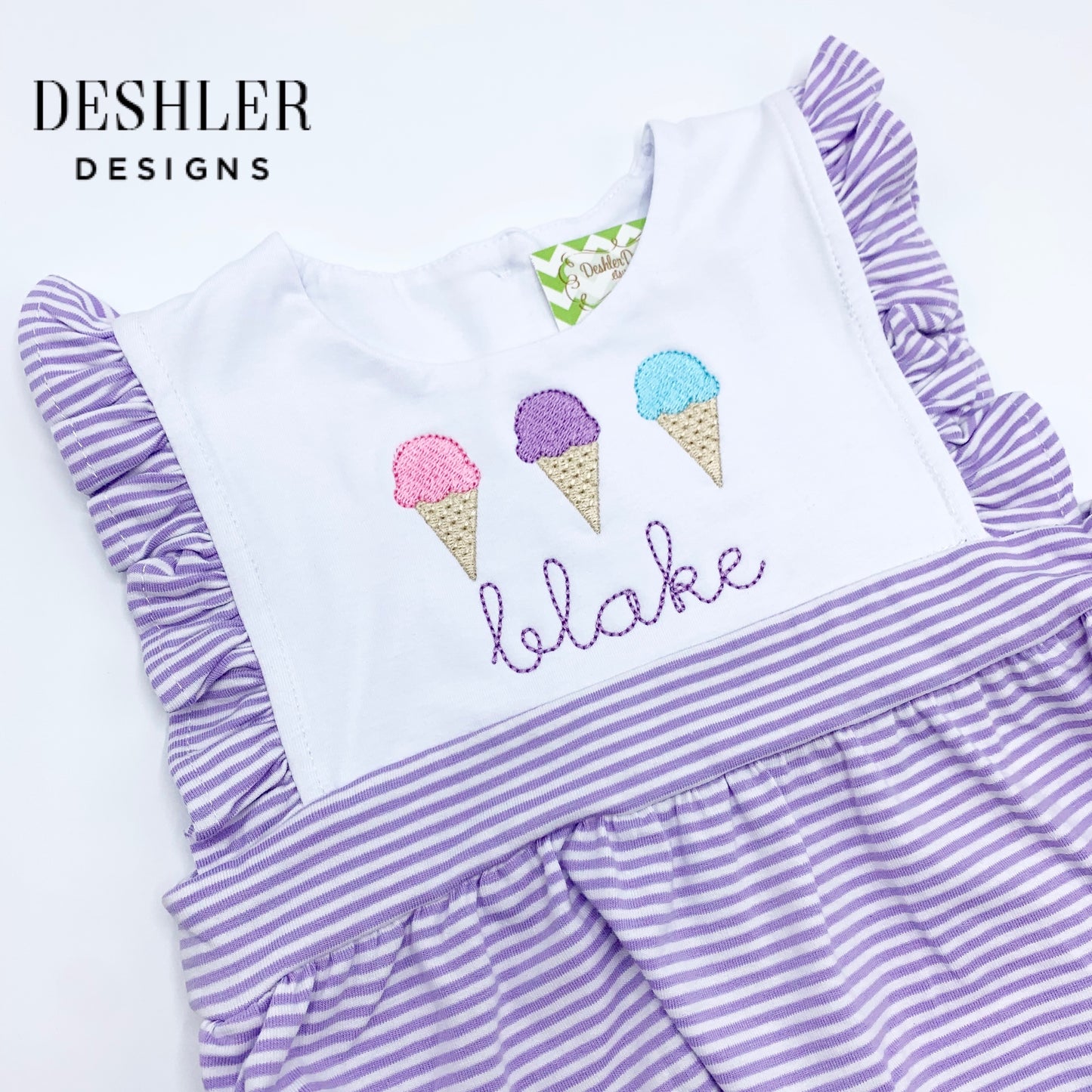 Monogram Ice Cream Bubble, Ice Cream bubble, Ice cream outfit, Ice Cream Romper, Ice Cream Birthday Party, Ice cream theme party, ice cream