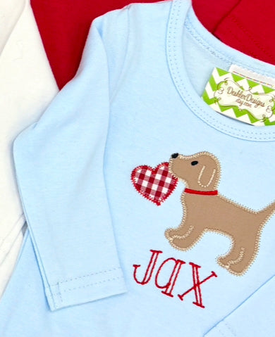 Puppy Valentines Romper