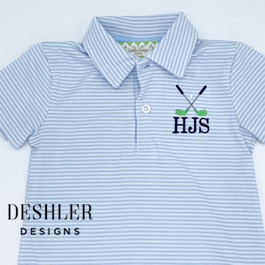 Boys Golf Polo Short Romper