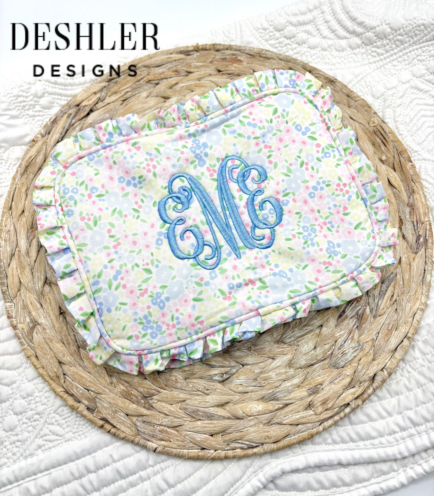 Floral Cosmetic Bag
