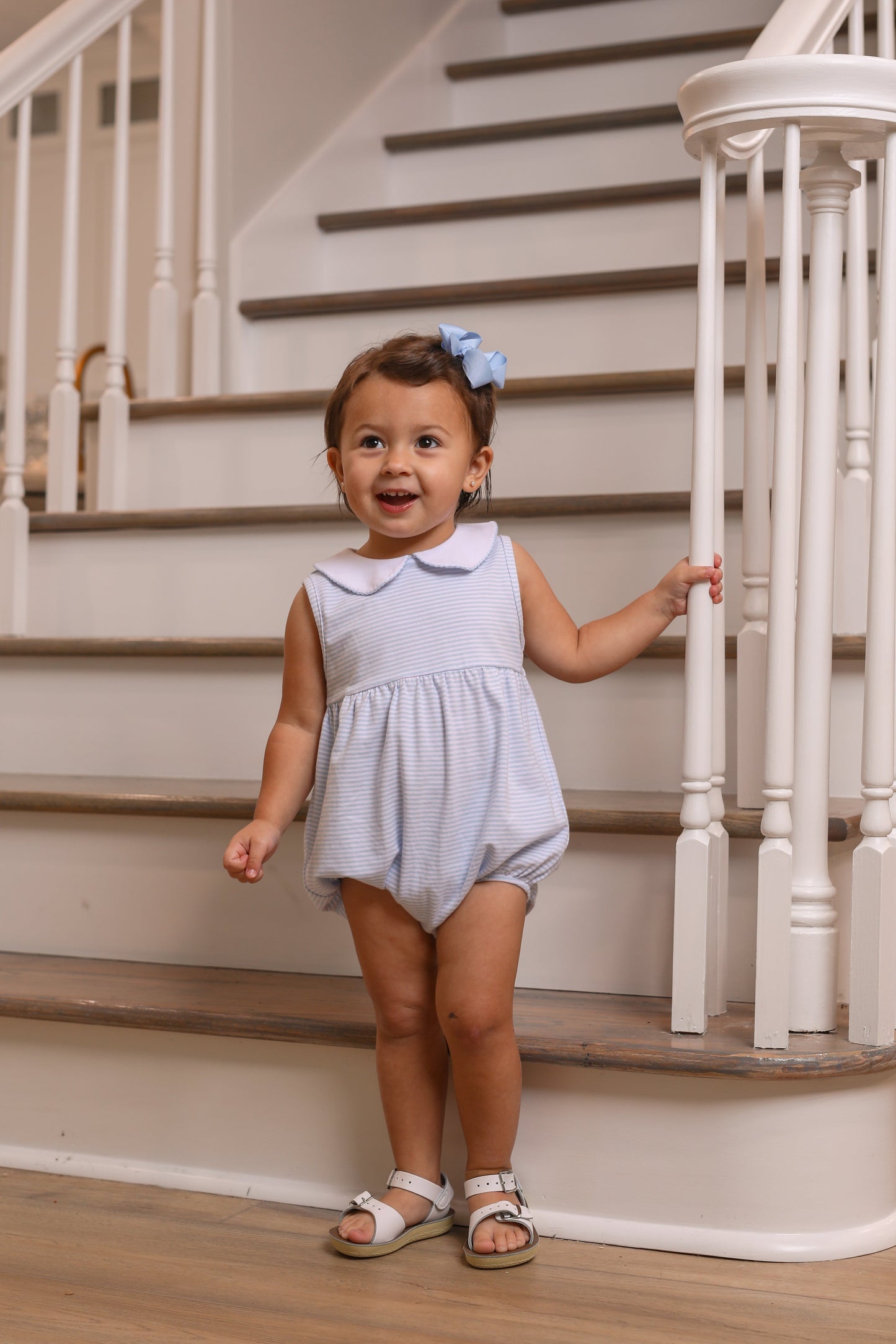 Charlotte Collared Bubble - Light Blue