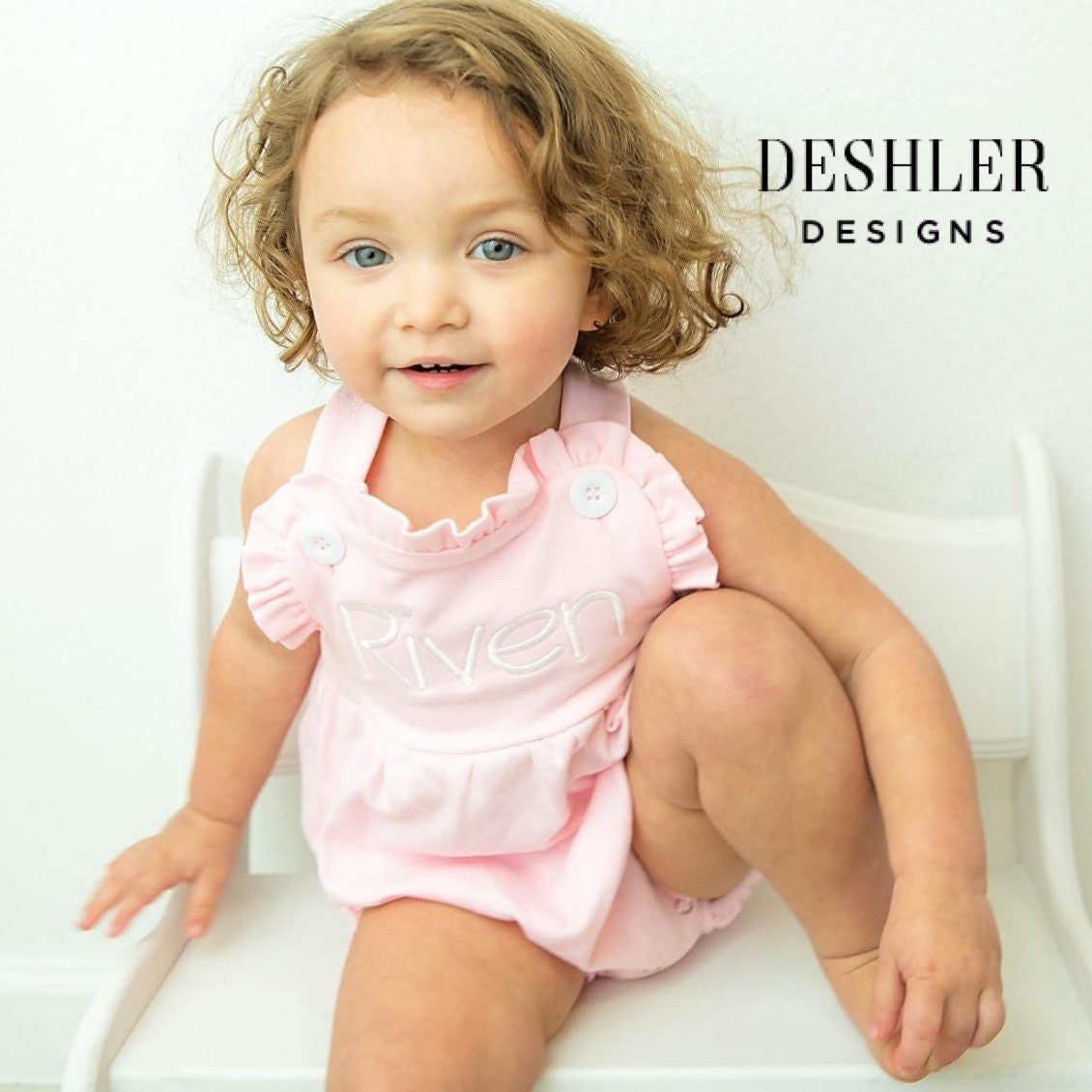 Girls Knit Ruffle Bubble Sunsuit