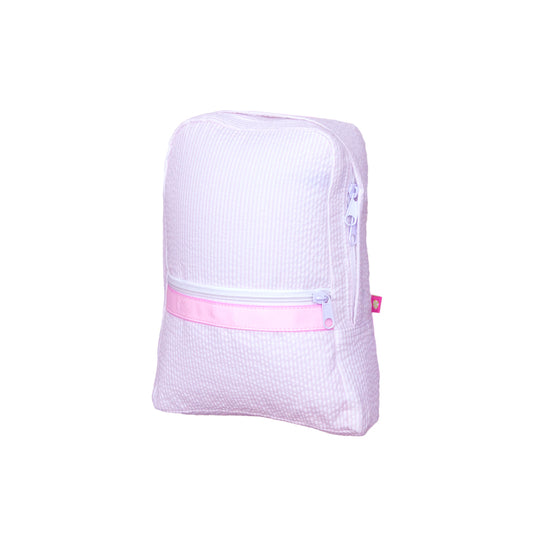Pink Seersucker Monogram Preschool Backpack ~ Monogram Toddler Backpack