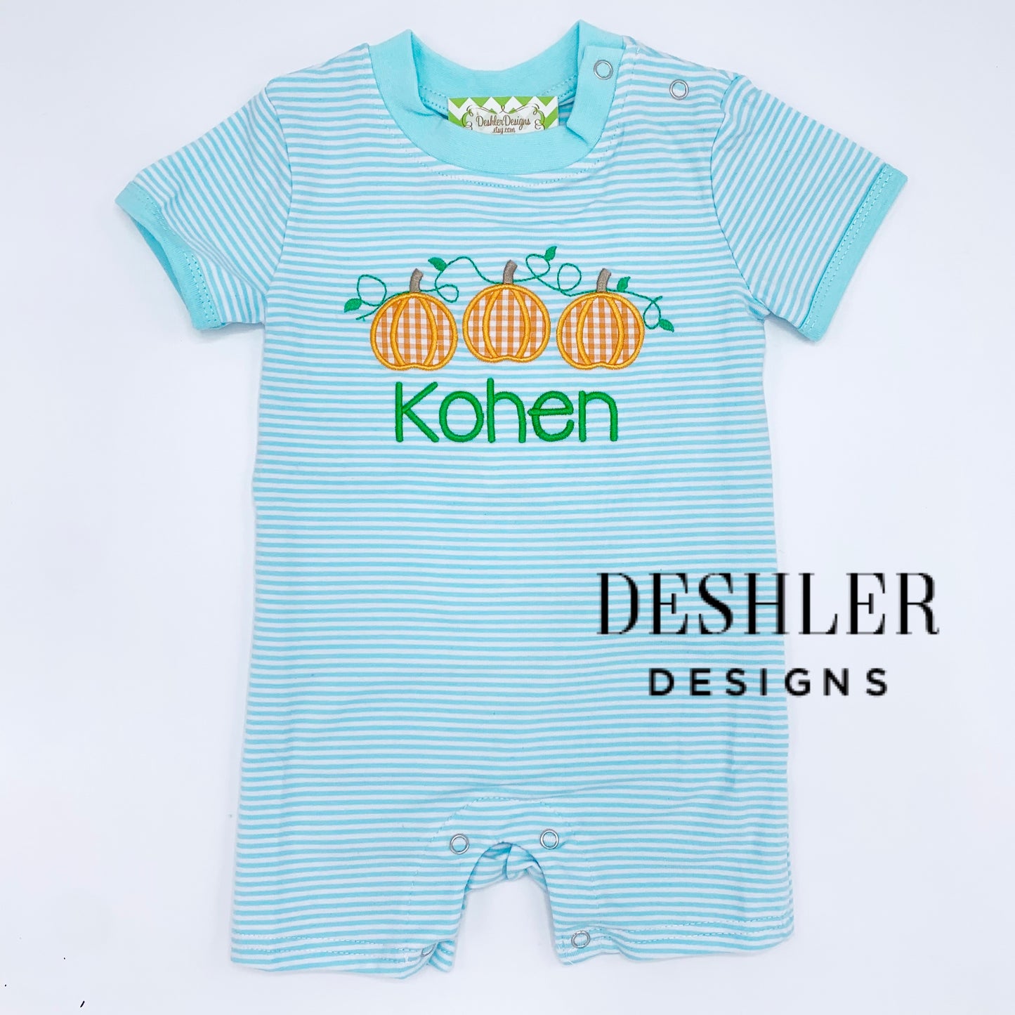 Pumpkin Trio Boys Romper