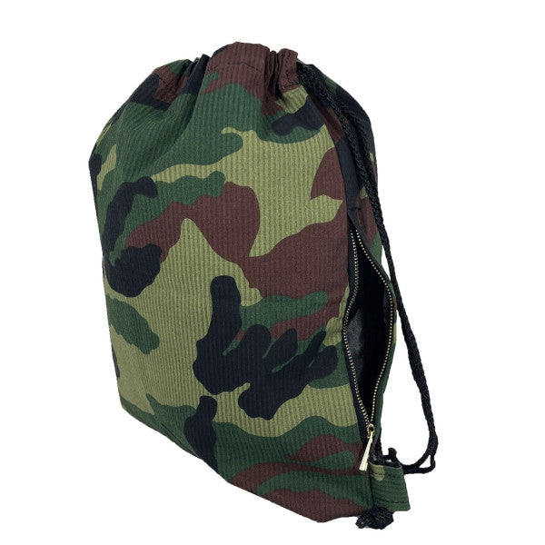 Camo Drawstring Bag - Nylon Sling Backpack – Deshler Designs