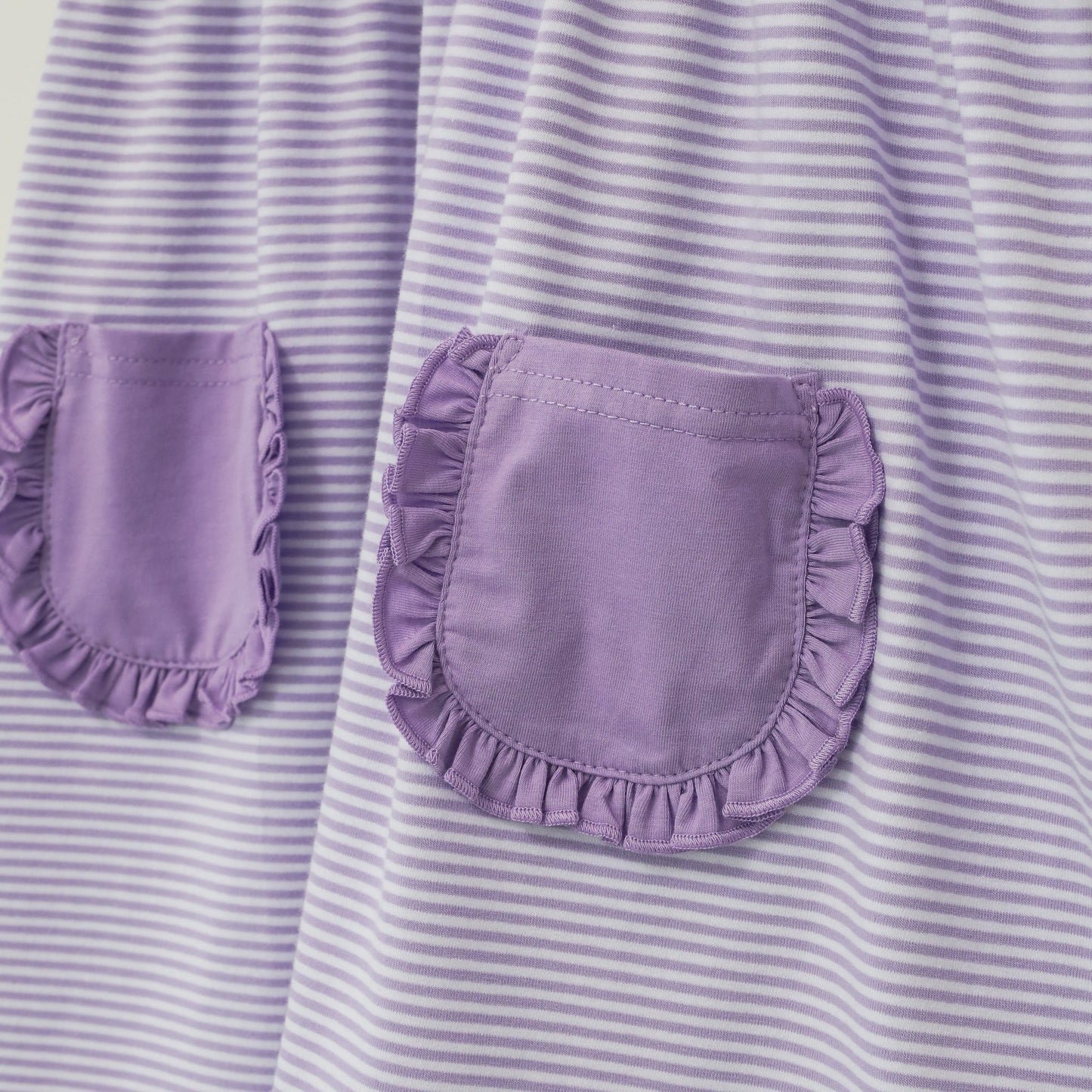 Eleanor Dress - Lavender Stripe