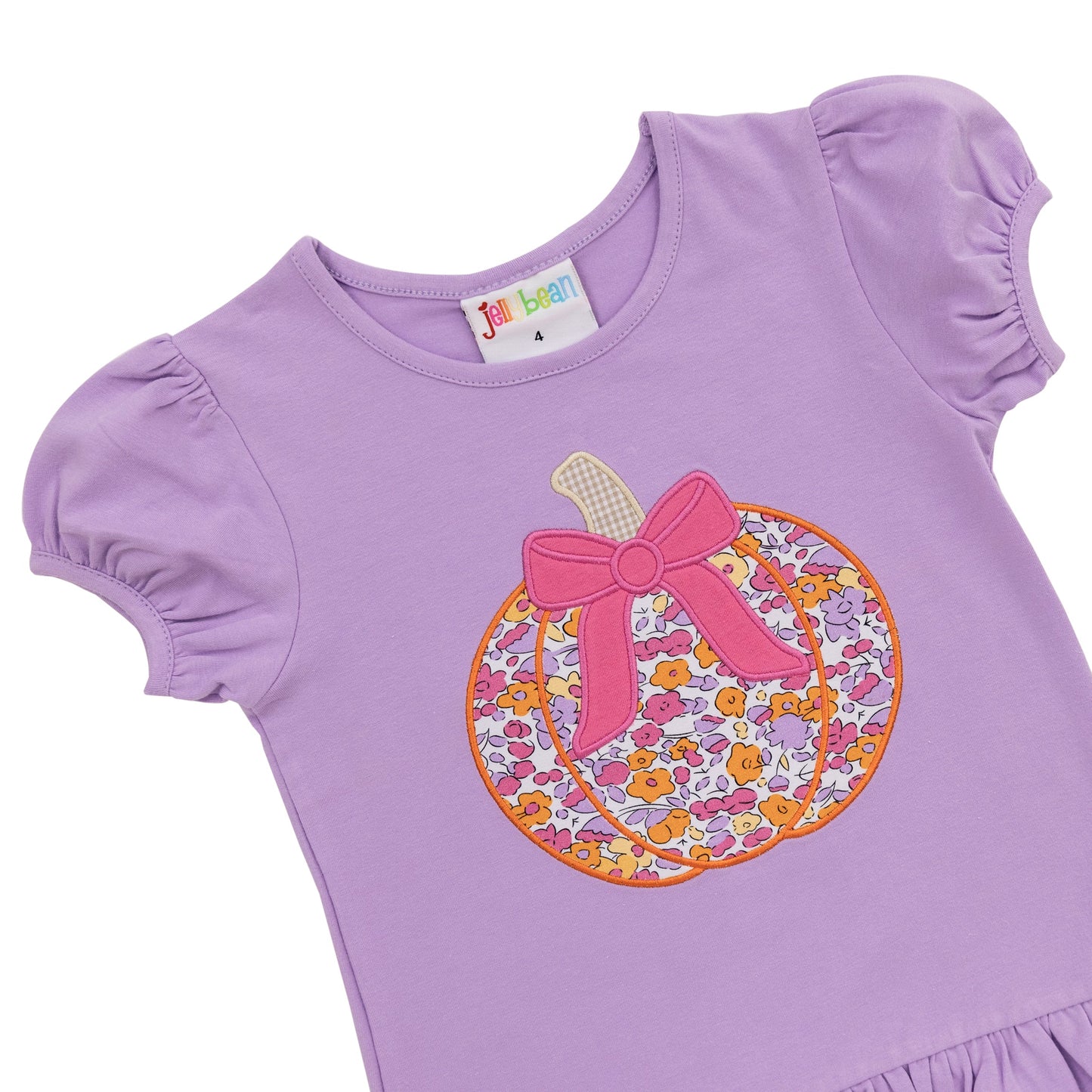 Fall Festival Floral Pumpkin Applique Short Set