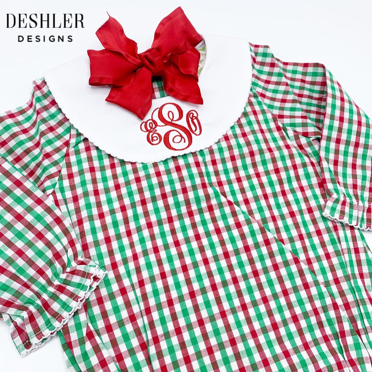 Baby Girls Christmas outfit, Bishop Bubble, Girls Bishop Bubble, Christmas Bishop Bubble, Monogram Bishop, Monogram bishop bubble,
