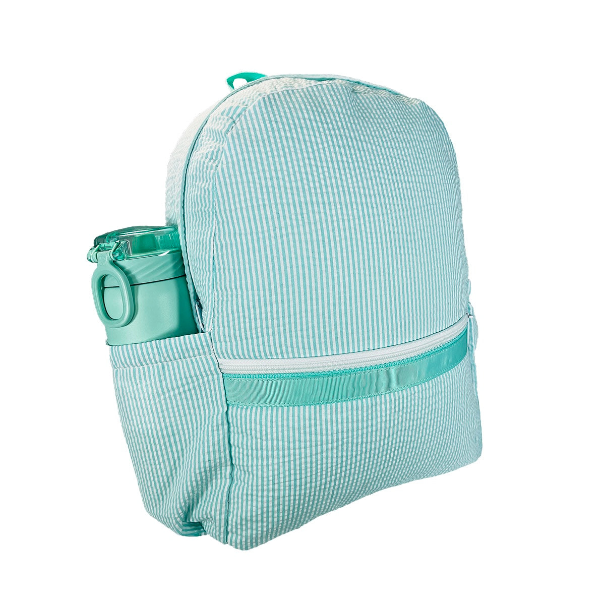 Monogram Medium Sized Backpack - Mint Seersucker