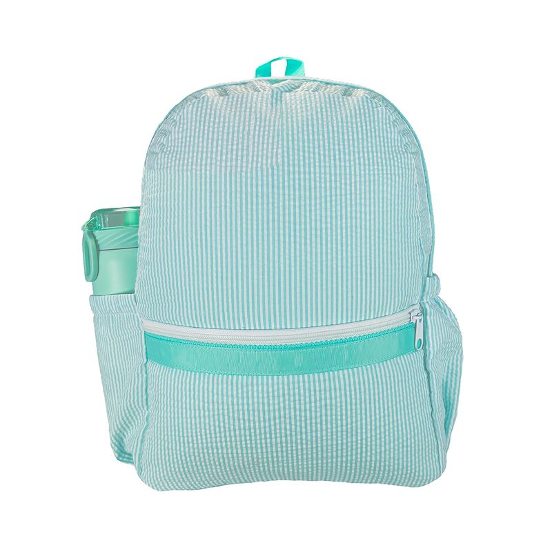 Monogram Medium Sized Backpack - Mint Seersucker
