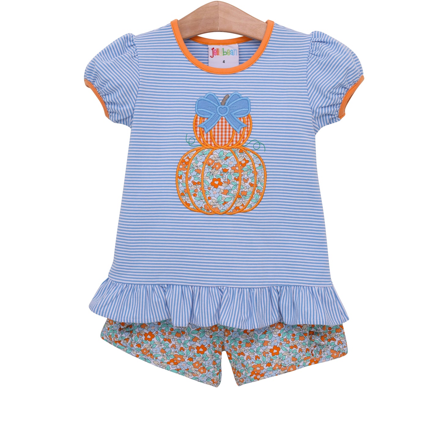 Pumpkin Stack Girls Short Set