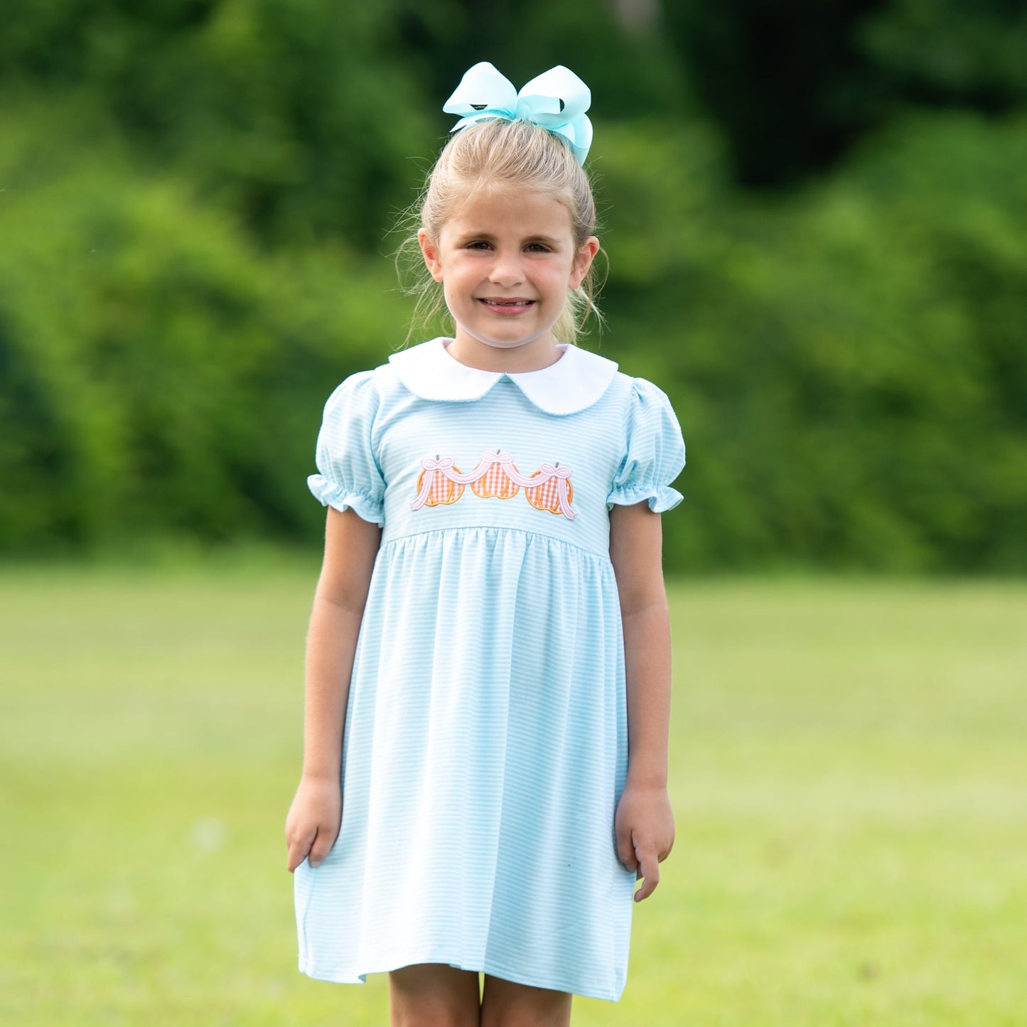 Pumpkin with Bows Trio Dress