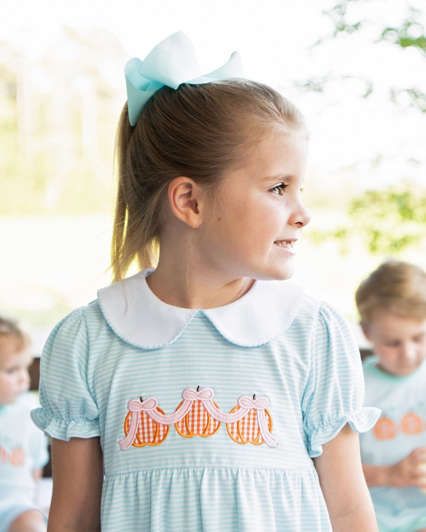 Pumpkin with Bows Trio Dress