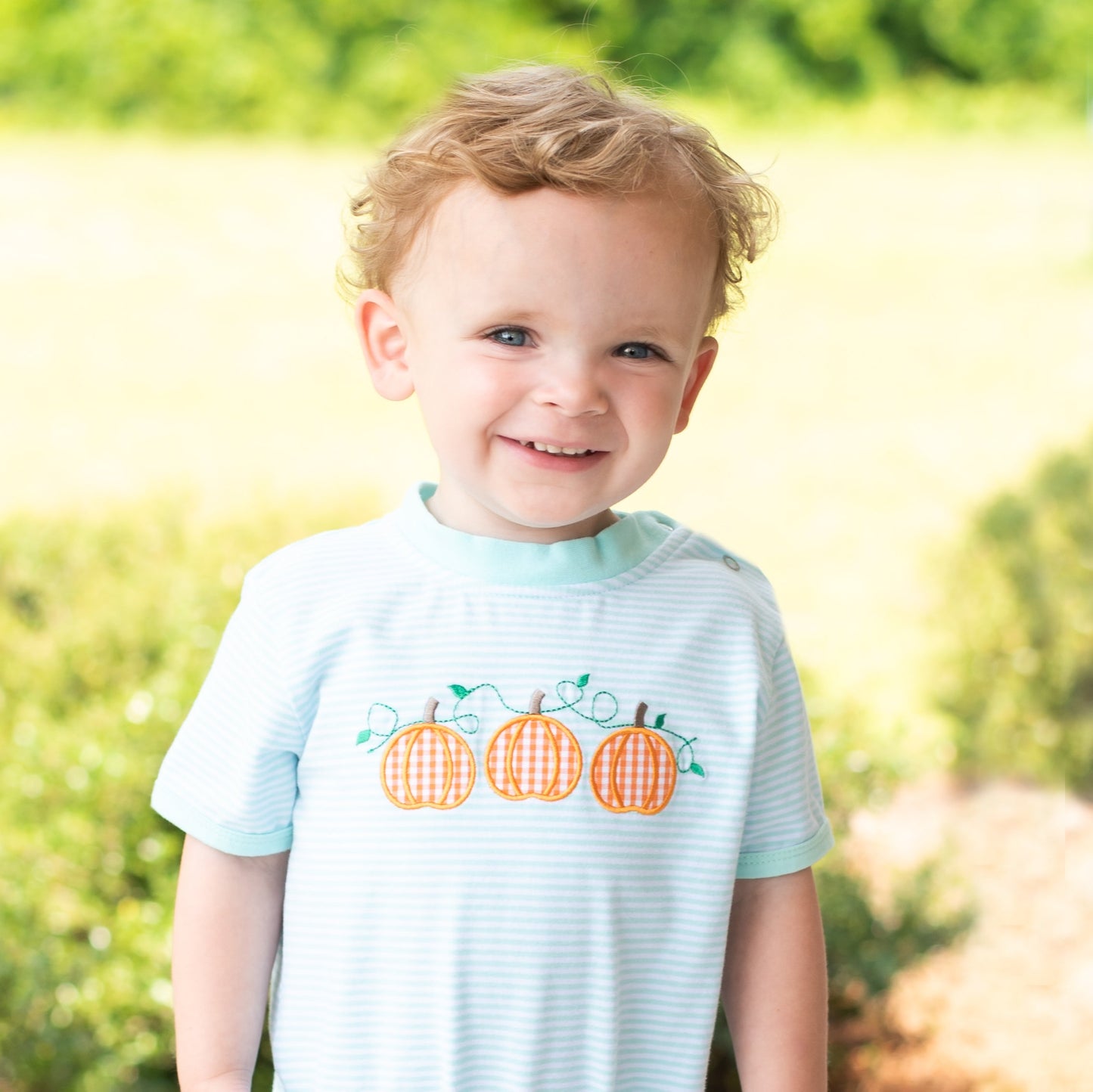 Pumpkin Trio Boys Romper