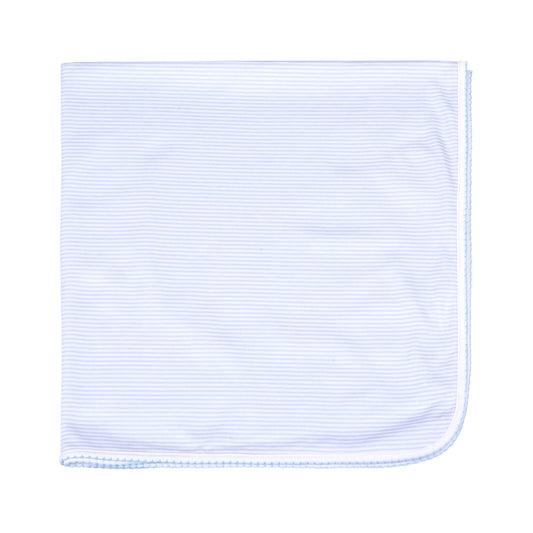 Magnolia Baby Mini Stripes Receiving Blanket - Blue