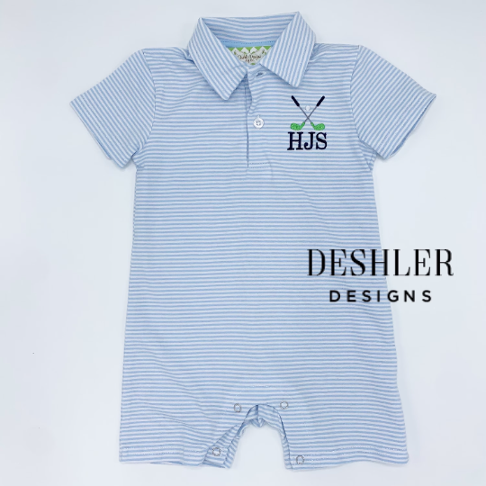 Boys Golf Polo Short Romper