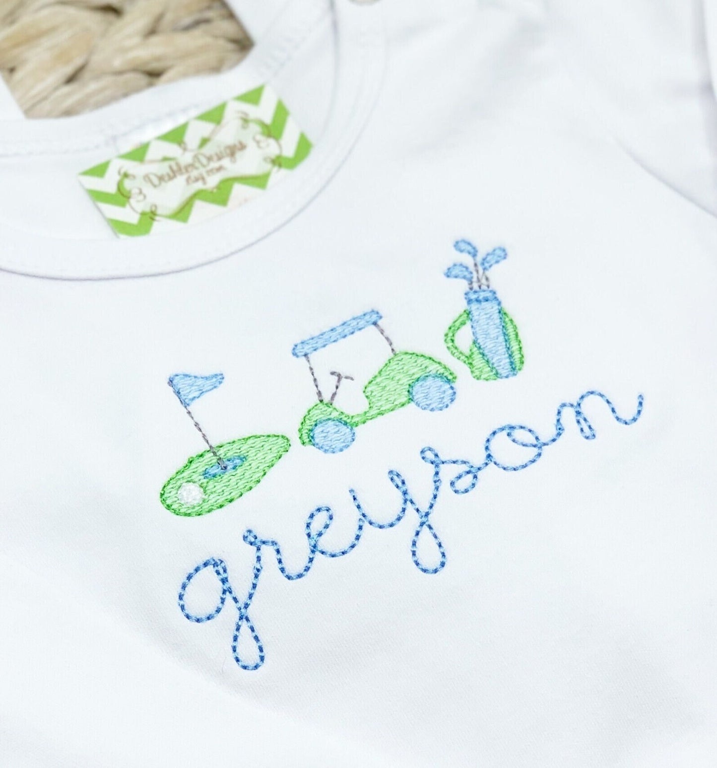 Baby Boy Golf Outfit, Toddler Boy Golf outfit, baby boy golf gift, golf baby gift, Boys Monogram Romper, Golf Romper, baby golf outfit