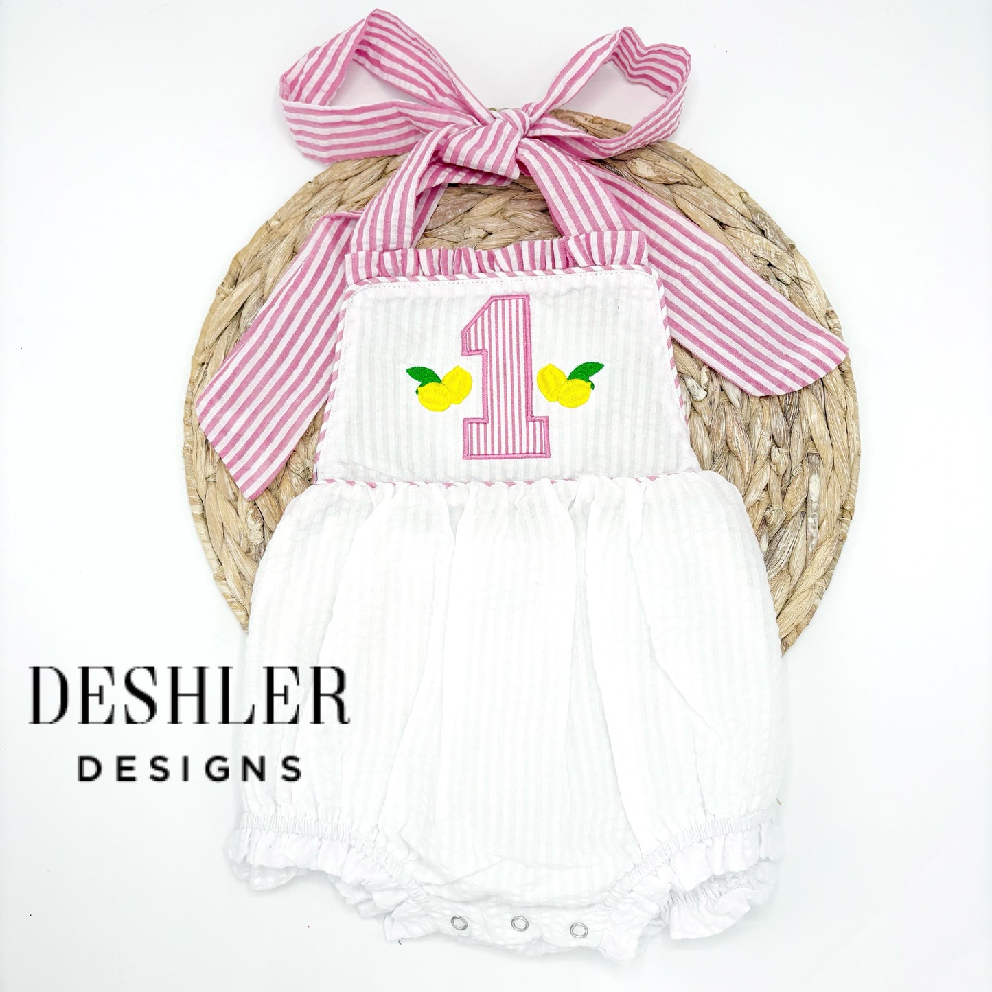 Lemon First Birthday Romper