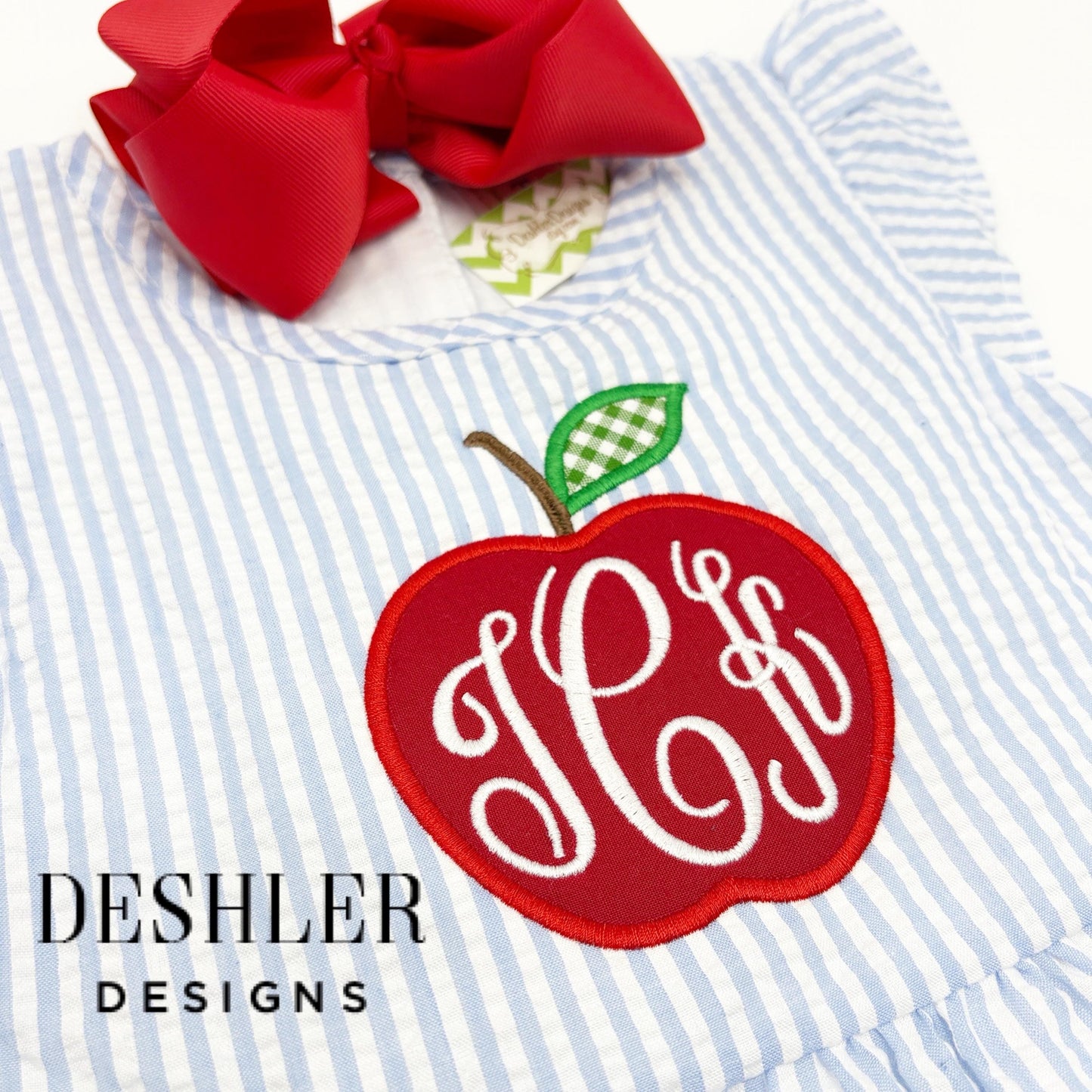 Back to School Monogram Apple Dress