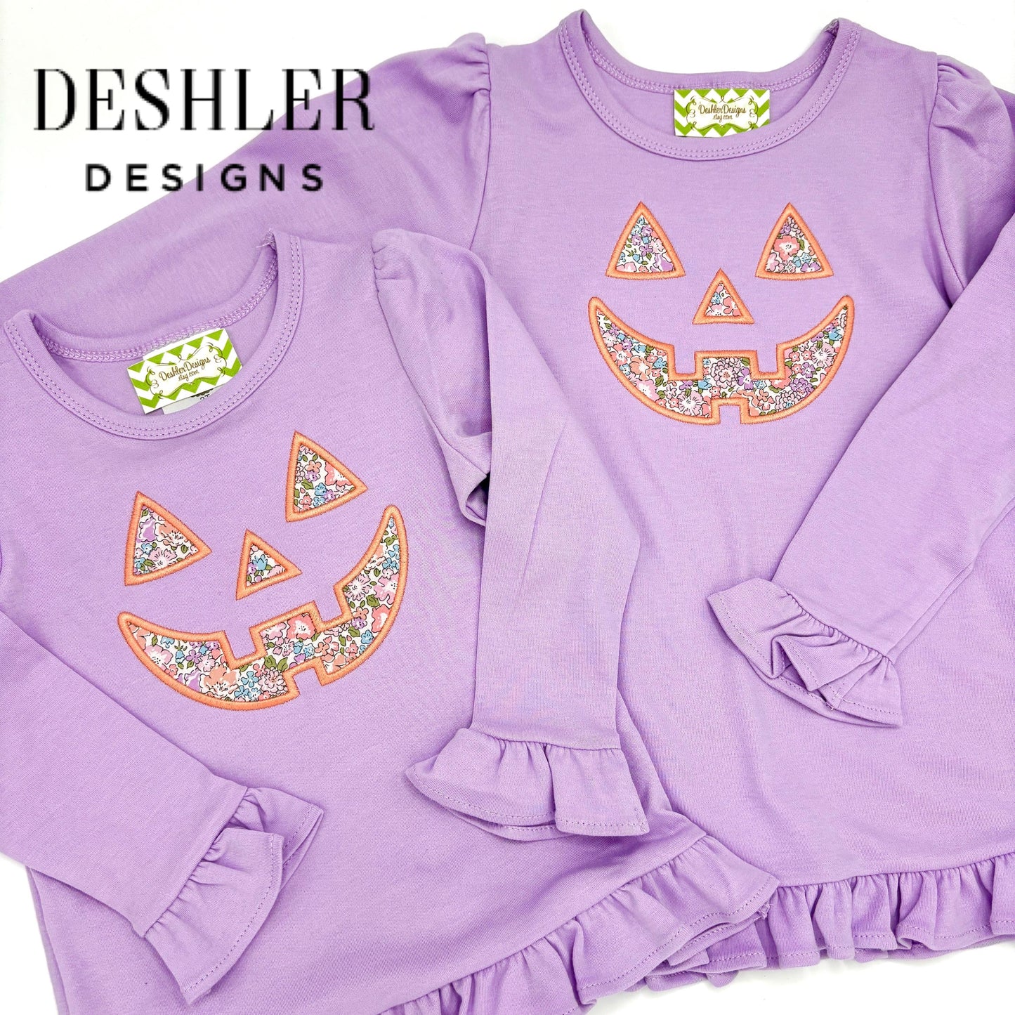 Girls Floral Jackolantern Shirt