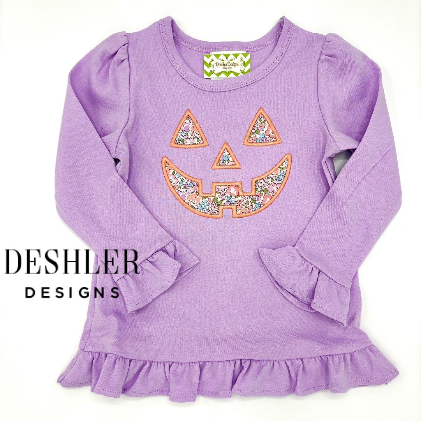 Girls Floral Jackolantern Shirt