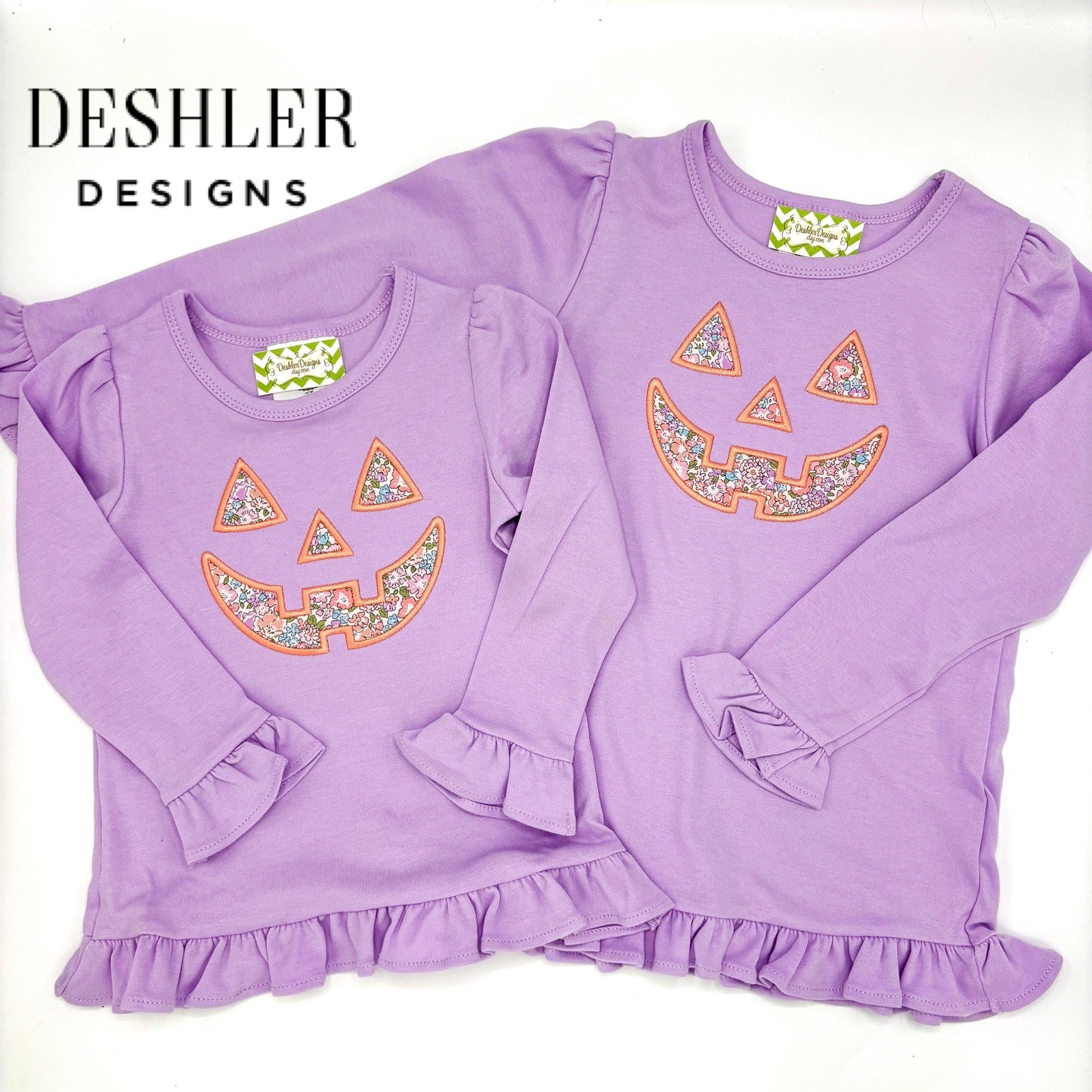 Girls Floral Jackolantern Shirt