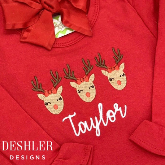 Reindeer Ruffle Romper