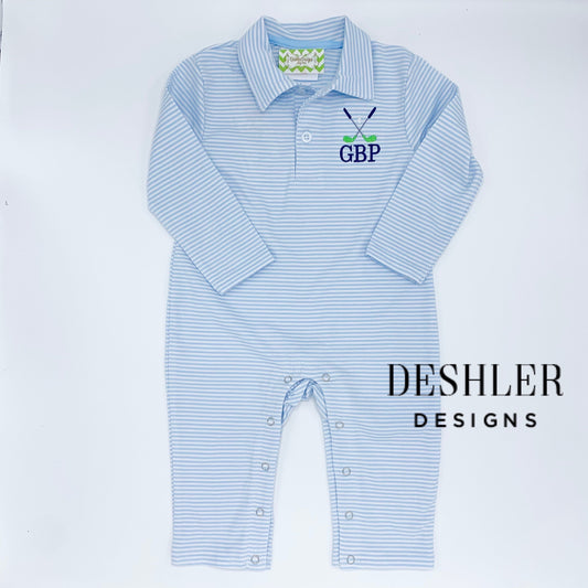 Boys Golf Polo Long Romper