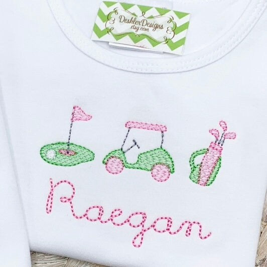 Baby Girl Golf Outfit, Toddler girl Golf outfit, baby girl golf gift, golf baby gift, Girls Golf Romper, Golf Romper, baby golf outfit, golf